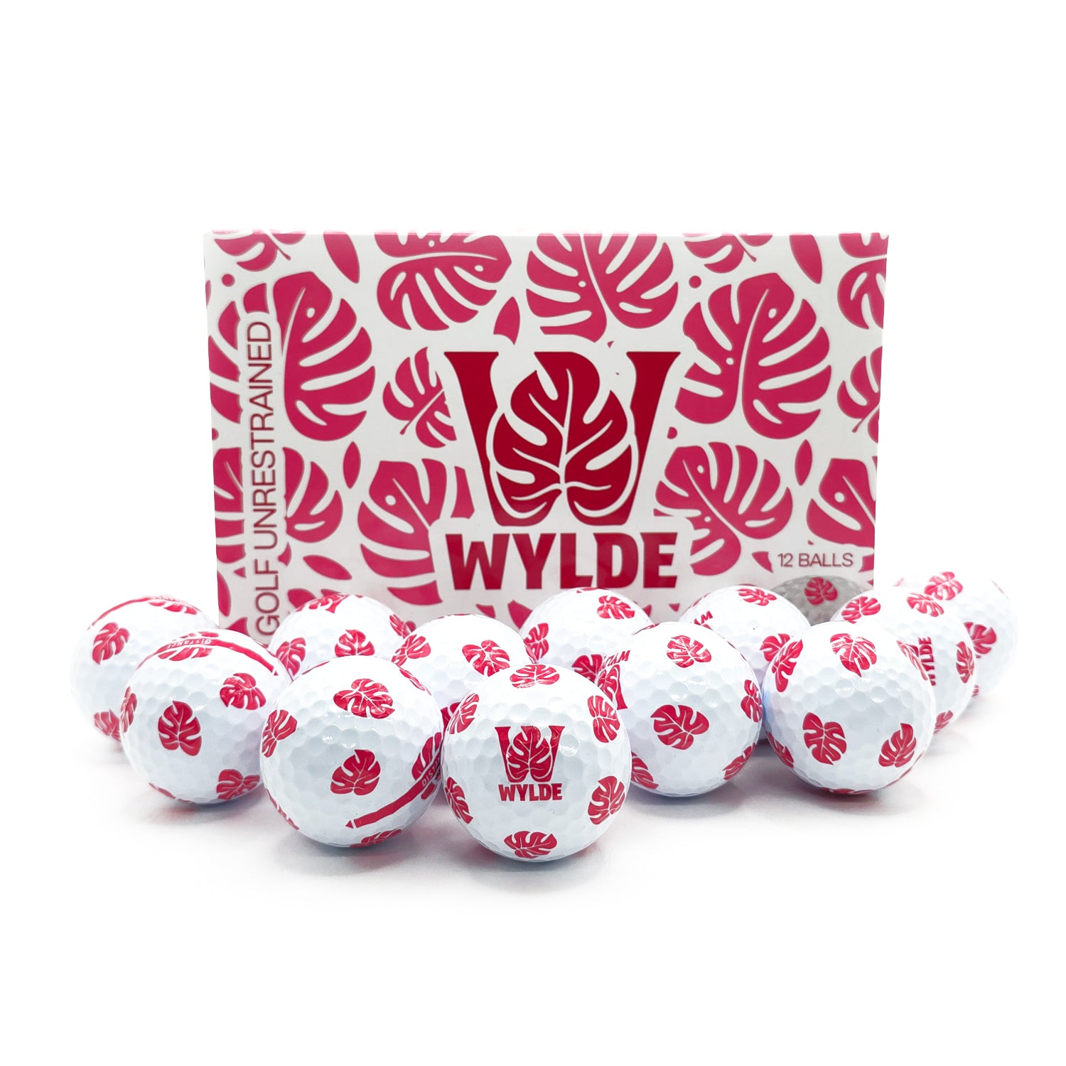 Wylde Distance Pink Golf Balls - 12 Pack